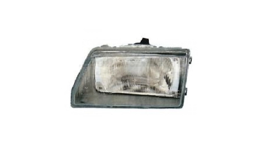 Far FIAT CINQUECENTO (170), 07.1991-10.1998, DEPO, fata, partea stanga, tip bec H4/R2+W5W; hidraulic; carcasa neagra; fara suspensie reglabila;