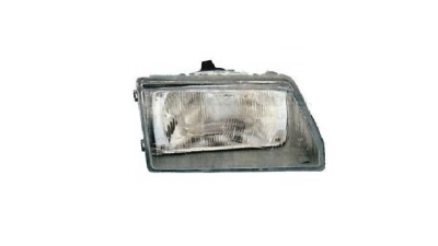 Far FIAT CINQUECENTO (170), 07.1991-10.1998, DEPO, fata, partea dreapta, tip bec H4/R2+W5W; hidraulic; carcasa neagra; fara suspensie reglabila;