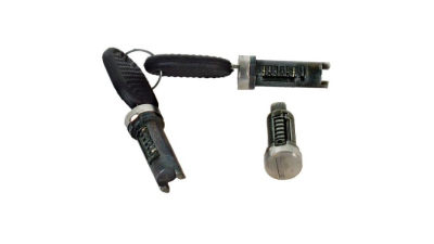 Set yale inchidere Fiat Cinquecento (170), 1991-1998, cu chei, cu 2 butuci blocare usa, stanga/dreapta, fata, cu apasare eliberare buton,