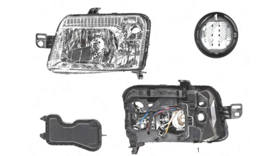 Far Fiat Panda (169), 09.2003-12.2012, fata, Stanga, mufa cu 14 pini; H4+PY21W+W5W; electric, BestAutoVest