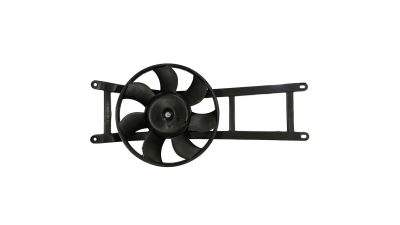 GMV radiator electroventilator Fiat Panda, 2003-2012, Motorizare 1, 1 I; 1, 2 I Benzina, tip climatizare fara AC, cutie Manuala, dimensiune 85W/300mm, CU 2 PINI, plastic, Aftermarket
