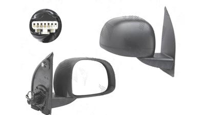 Oglinda exterioara Fiat Panda (169), 2009-12.2012, Dreapta, reglare electrica; carcasa neagra; geam convex; cromat; 3 pini