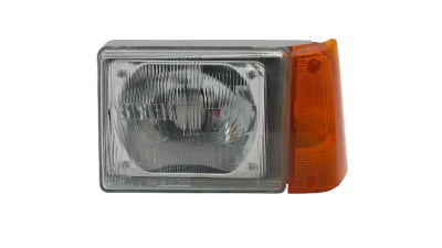 Far Fiat Panda (141a), 1986-12.2002, partea Stanga, cu lucas galben; H4/R2+P21W; electric; fara motor, TYC