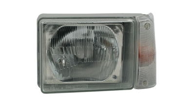 Far Fiat Panda (141a), 1986-12.2002, partea Stanga, cu semnal alb; H4/R2+P21W; electric; fara motor, TYC