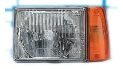Far Fiat Panda (141a), .1986-2003, Manual, tip bec R2, omologare ECE, semnalizare alba, 46421732; 7567149; 7567159; 7570889; LPB051, Dreapta, marca Tyc