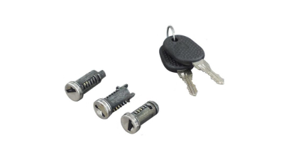 Set yale inchidere Fiat Uno (146 A/E), 09.89-06.2002 3-5 Usi, cu chei, cu 2 butuci blocare usa, fata/spate, cu apasare eliberare buton,
