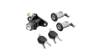 Set yale inchidere Fiat Uno (146 A/E), 08.1983-08.1989, 3 Usi, cu chei, cu 2 butuci blocare usa, cu blocare portbagaj si buton deschidere,