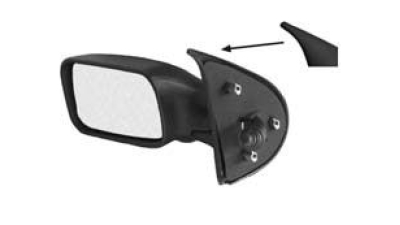 Oglinda exterioara Fiat Punto I (176) 10.1993-09.1999 partea stanga Best Auto Vest crom plana carcasa neagra cu incalzire, cu 3 usi