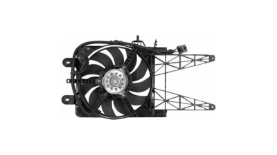 GMV radiator electroventilator Fiat Punto (188), 07.1999-2010, Motorizare 1, 2 16v Benzina, tip climatizare cu AC, cutie M/A dimensiune 200W/315mm, cu 2 pini, tip Valeo, plastic, Aftermarket