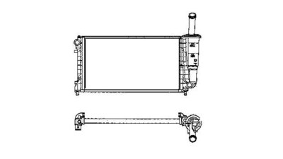 Radiator racire Fiat Punto (188), 07.2003-2010, Motorizare 1, 4 70kw Benzina, tip climatizare Cu/fara AC, cutie Manuala, dimensiune 582x322x34mm, Cu lipire fagure mecanica, Aftermarket