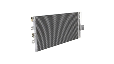 Condensator climatizare Fiat Punto (188), 07.2003-08.2009, motor 1.2, 44 kw benzina, full aluminiu brazat, 615(565)x310x15 mm, Valeo self-contained, cu filtru uscator integrat