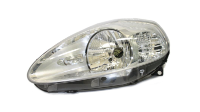 Far Fiat Punto Grande (199) 11.2008-02.2012, partea Stanga, H4+PY21W+W5W; electric; element reflectorizant argintiu; cu motor, DEPO