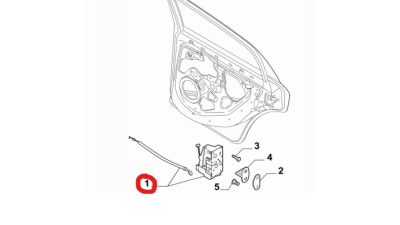 Broasca usa spate FIAT PUNTO GRANDE (199) 09.2005-02.2012, partea Dreapta