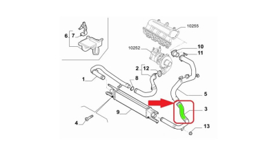Furtun intercooler, supraalimentare Fiat Linea 2007-, diametru 40/34 mm, cauciuc, BestAutoVest 3025PT-1