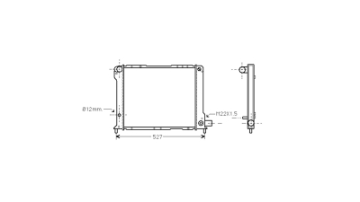 Radiator racire Fiat Croma, 1985-1996, Lancia Thema, 1984-1994, Motorizare 2.0 T 110/114/121kw Benzina, tip climatizare Cu/fara AC, cutie Manuala, dimensiune 453x392x32mm, Cu lipire fagure prin brazare, DEUS