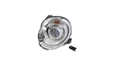 Far Fiat 500 (312), 03.2007-08.2015, partea Stanga, electric, fara becuri, fara balast, cu motoras, tip bec D1S + PY24W, Depo