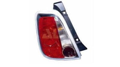 Stop spate lampa Fiat 500 (312), 03.07-, spate, omologare ECE, fara suport bec, argintiu, 51787494; 51885548, Stanga