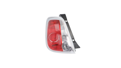 Stop spate lampa Fiat 500 (312), 03.2007-08.2015 HATCHBACK, partea Stanga, cu lampa ceata, carcasa Neagra, fara suport becuri, TYC