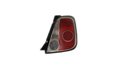 Stop spate lampa Fiat 500 (312) 03.2007-08.2015 Hatchback, cu suport becuri, rama neagra, cu lampa mers inapoi, Magneti Marelli 714027040886; partea Dreapta