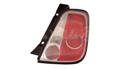 Stop spate lampa Fiat 500 (312), 03.2007-08.2015, Cabrio, partea Dreapta, cu lampa de mers inapoi, tip bec P21W+PY21W+R10W; janta neagra; fara soclu bec; Omologare: ECE, DEPO