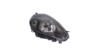 Far Fiat Punto EVO 09.2009-, Punto (199) 02.2012-, partea Dreapta, electric, cu lumini de zi, tip bec H4, reflector gri, cu motoras, Depo