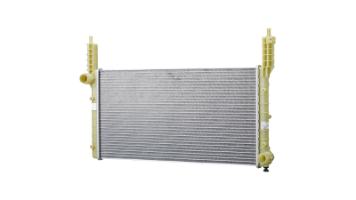Radiator racire Fiat Doblo (119/223), 12.2000-2006, Motorizare 1, 2 48kw; 1, 6 76kw Benzina, tip climatizare cu AC, cutie Manuala, cu conectori rapizi iesire, dimensiune 580x305x18mm, Cu lipire fagure prin brazare, Original (DENSO)