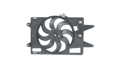 GMV radiator electroventilator Fiat Doblo (119/223), 03.2001-10.2005, Motorizare 1, 9 D Diesel, tip climatizare cu AC, cutie Manuala, dimensiune mm, Aftermarket