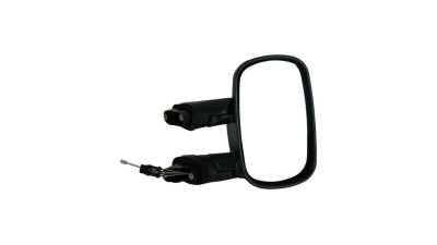 Oglinda exterioara Fiat Doblo (119/223) 01.2001-01.2010 partea dreapta View Max crom convex carcasa neagra reglare manuala prin cablu fara incalzire