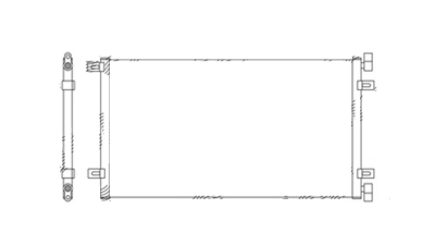 Condensator climatizare Fiat Doblo, 03.2001-2006, motor 1.2, 48 kw; 1.6, 76 kw benzina, full aluminiu brazat, 610(560)x310x18 mm, fara filtru uscator
