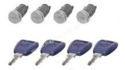 Set yale inchidere Fiat Doblo (119/223) 2001-2010, cu 4 butuci blocare usa, fata/spate, stanga/dreapta,