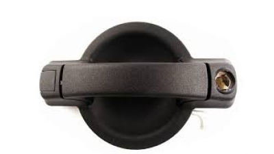 Maner usa exterior Fiat Doblo (119/223), 01.2001-01.2010, fara butuc yala, negru/texturat, cu orificiu pentru insertie de blocare a usii, 735309963, usa spate