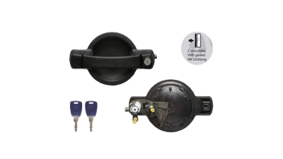Maner usa exterior Fiat Doblo (119/223), 01.2001-01.2010, cu 1 butuc yala, negru/texturat, pentru usa rulanta, Dreapta