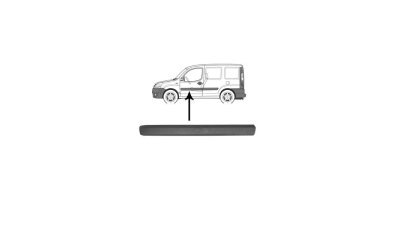 Bandou usa Fiat Doblo (119/223) 01.2006-01.2010 Usa Fata Stanga Negru 735417817, 1 buc.