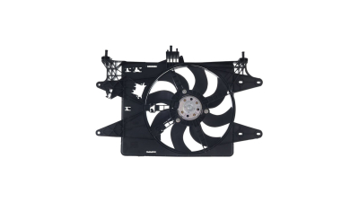 GMV radiator electroventilator Fiat Doblo (119/223), 2006-2010, Motorizare 1, 4 57kw; 1, 6 76kw Benzina, tip climatizare fara AC, cutie Manuala, dimensiune 150W/283mm, cu 2 pini, plastic, fara pre-rezistormm, Original (VALEO)