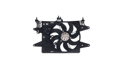 GMV radiator electroventilator Fiat Doblo (119/223), 2006-2010, Motorizare 1, 4 57kw Benzina, tip climatizare cu AC, dimensiune 300W/383mm, 2+2 pini, cu pre-rezistormm, Aftermarket