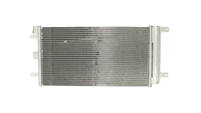 Condensator climatizare Fiat Doblo, 08.2005-2010, motor 1.4, 57 kw; 1.6, 68kw/76 kw benzina, full aluminiu brazat, 605(555)x310x16 mm, cu uscator si filtru integrat