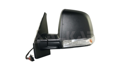 Oglinda usa exterioara Fiat Doblo (152/263), 01.2010-12.2014, Combi, Panorama; Doblo (263), 01.2015-, Combi, Panorama, partea Stanga, reglare electrica; carcasa neagra; incalzit; sticla convexa; cu Lucas, Aftermarket