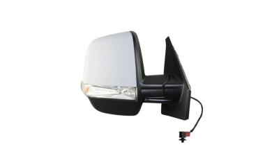 Oglinda usa exterioara FIAT DOBLO (152/263), 01.2010-12.2014, DOBLO (263), 01.2015- CARGO, Opel COMBO, 2015-12.2018, partea dreapta, reglare electrica; grunduit; incalzit; sticla separata; geam cromat; 8 gauri / 6 pini; cu semnalizare