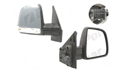 Oglinda exterioara Fiat Doblo (152/263), 01.2010-12.2014, Doblo (263), 01.2015-, Dreapta, Combi, Panorama, reglare manuala; grunduita; geam convex; 2 pini; cu semnalizare, View Max