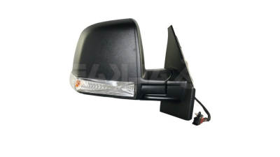 Oglinda usa exterioara Fiat Doblo (152/263), 01.2010-12.2014, Combi, Panorama; Doblo (263), 01.2015-, Combi, Panorama, partea Dreapta, reglare electrica; carcasa neagra; incalzit; sticla convexa; cu Lucas, Aftermarket