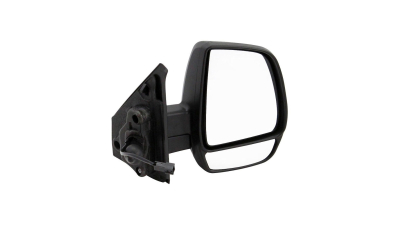 Oglinda exterioara Fiat Doblo (152/263) 01.2010- CARGO partea dreapta View Max crom impartit carcasa neagra reglare manuala prin cablu fara incalzire