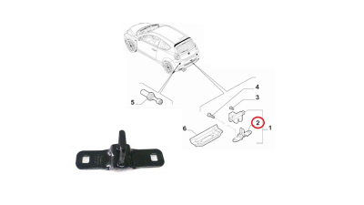 Bolt Incuietoare capota Spate Alfa Romeo Mito (955), 07.2008-, Chrysler Ypsilon (846), 06.2011-, Fiat 500l (330), 01.2013-; Doblo 2010-2020; Panda (319), 05.2012-, portbagaj haion Spate, Aftermarket