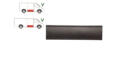 Panou reparatie usa Iveco DAILY, 01.1978-02.1990 Model alungit, iveco DAILY, 03.1990-12.1998 Model alungit, partea dreapta, parte inferioara ,usa culisanta, 