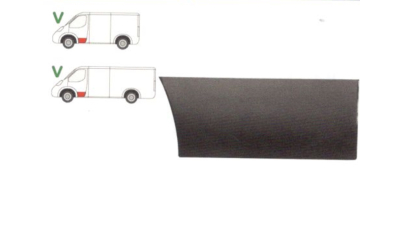 Panou reparatie usa Iveco DAILY, 01.1978-02.1990, Iveco DAILY, 01.1990-02.1999, partea stanga, parte inferioara usa fata, 