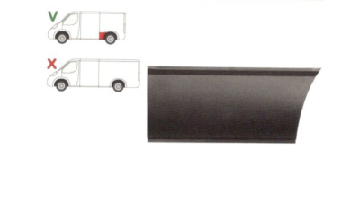 Segment reparatie aripa spate Iveco Daily,1978- 1998, Mediu Partea Stanga, Spate, in fata rotii