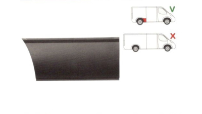 Segment reparatie aripa spate Iveco Daily,1978-1999 Mediu Partea Dreapta, Spate, model : mediu, in fata rotii