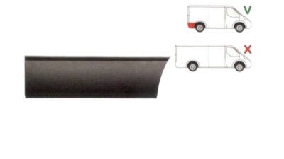 Segment reparatie aripa spate Iveco Daily,1978-1999 Mediu Partea Dreapta, Spate, model : mediu, in spatele rotii