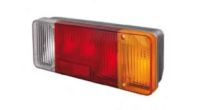 Stop spate lampa Citroen C25 1984-1994, Jumper 1994-2014, Fiat Ducato 1994-2002, Iveco Daily 1984-1998, Peugeot J5 1984-1994; Boxer 1994-2002, spate, omologare ECE, cu suport bec, cu lampa de mers cu spate, 300x130mm, pick-up version, partea Dreapta