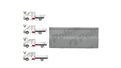 Panou de reparatie usa IVECO DAILY, 01.1999-2011 Double Cab, partea stanga=dreapta, otel galvanizat; usa spate