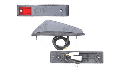 Lampa semnalizare Iveco Eurocargo, 01.1991-12.2002, fata, Stanga = Dreapta, cabina sofer; rosu; cu cablaj, OEM/OES